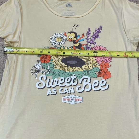 Disney Epcot Flower & Garden 2020 Shirt‎ Top Large Yellow Spike the Bee WDW - Picture 3 of 7